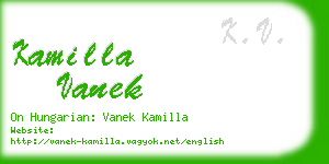 kamilla vanek business card